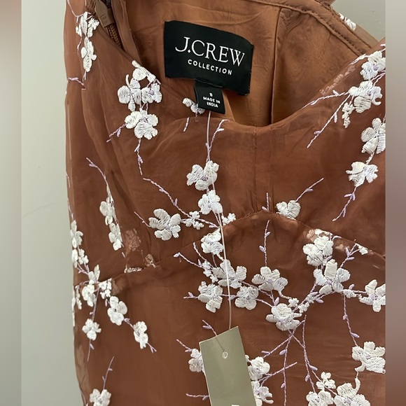 J Crew Collection Embroidered Slip Dress s 8 - Picture 6 of 6